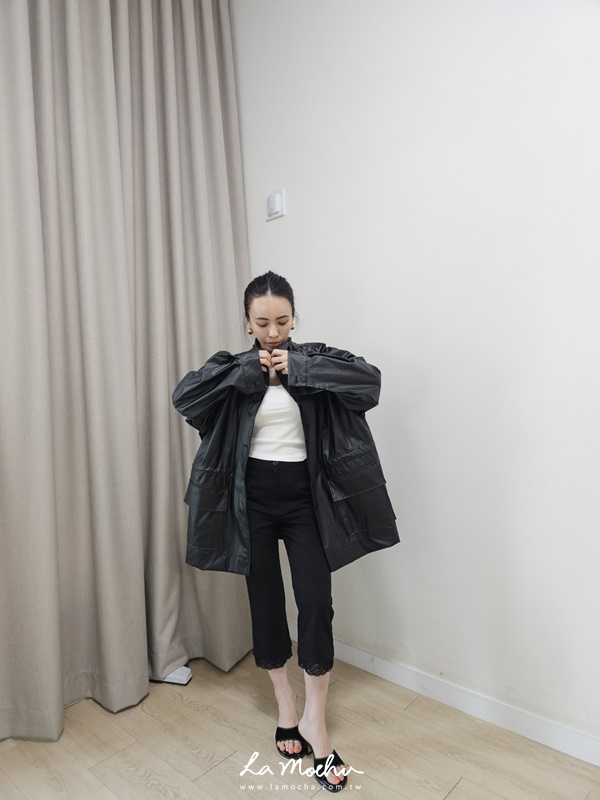 蕾絲滾邊八分西裝褲